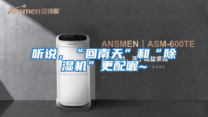 聽說，“回南天”和“除濕機”更配喔~