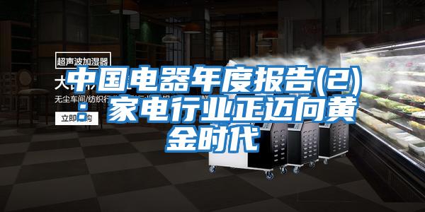 中國電器年度報告(2)：家電行業正邁向黃金時代