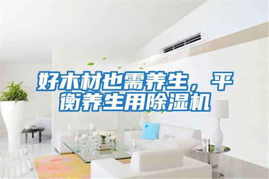 好木材也需養生，平衡養生用除濕機