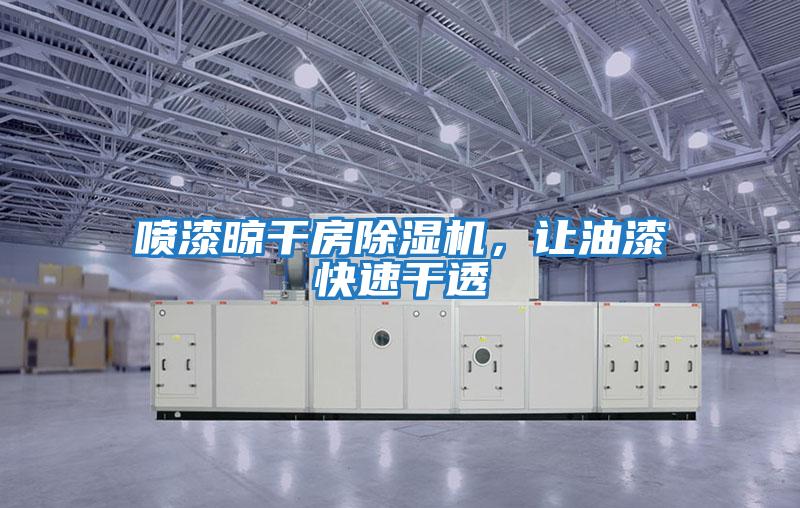 噴漆晾干房除濕機，讓油漆快速干透