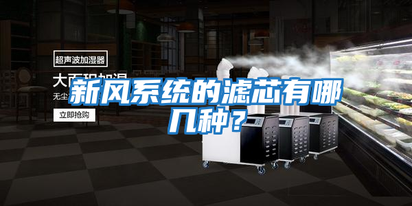新風系統的濾芯有哪幾種？