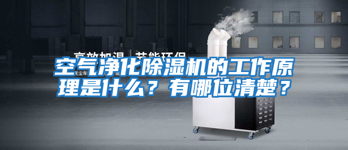 空氣凈化除濕機的工作原理是什么？有哪位清楚？