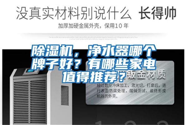 除濕機，凈水器哪個牌子好？有哪些家電值得推薦？